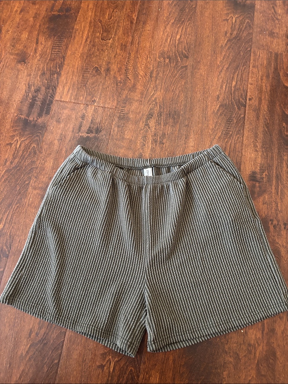 Waffle-Knit Olive Women’s Shorts